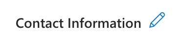 Contact information menu button in Entra ID user properties