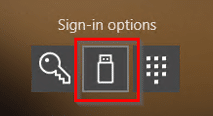 FIDO security key sign-in option on Windows lock screen