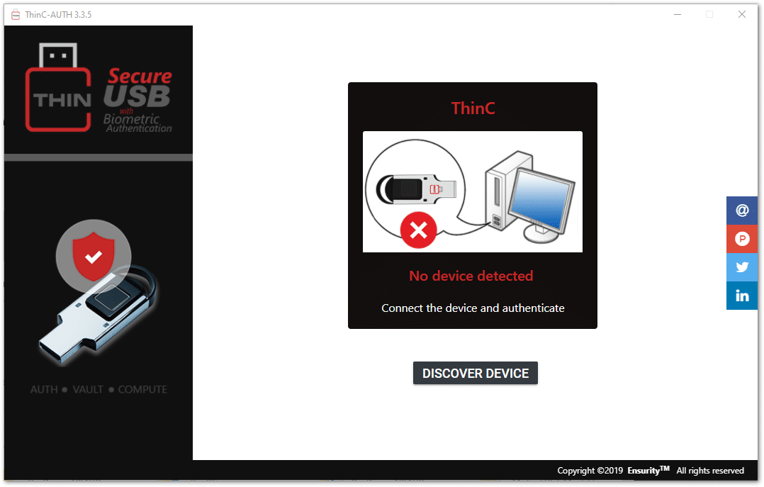 Ensurity ThinC-AUTH management software