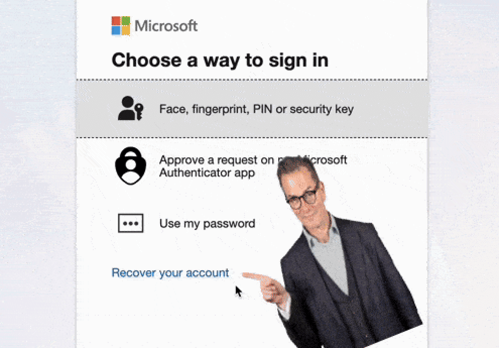 SSAR - Recover your account link